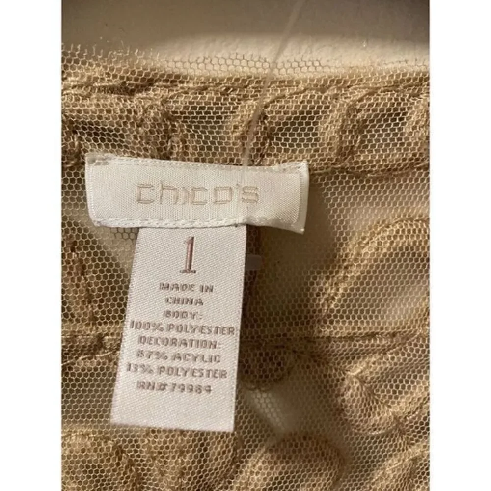 Chicos sheer appliquéd